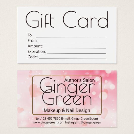 Simple Elegant Pink Bokeh (Vorne & Hinten)