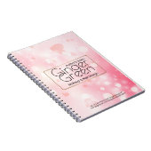 Simple Elegant Pink Bokeh Notizblock (Rechte Seite)