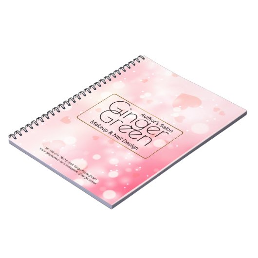 Simple Elegant Pink Bokeh Notizblock (Linke Seite)