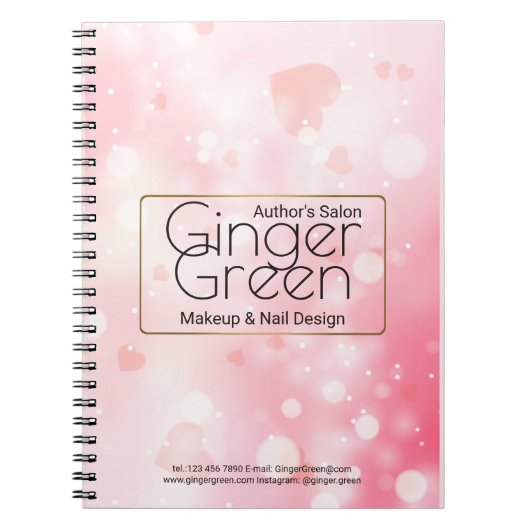 Simple Elegant Pink Bokeh Notizblock (Vorderseite)