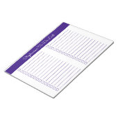 Simple Elegant Purple 8.5x11 Two Column Checklist Notizblock (angewinkelt)