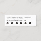 Simple Elegant Red White Handwritten Salon Treuekarte (Rückseite)