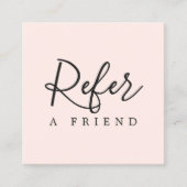 Simple Elegant Rose White Referral Card (Vorderseite)