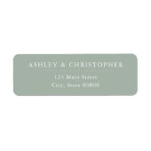 Simple Elegant Sage Green Wedding Return Address (Vorne)
