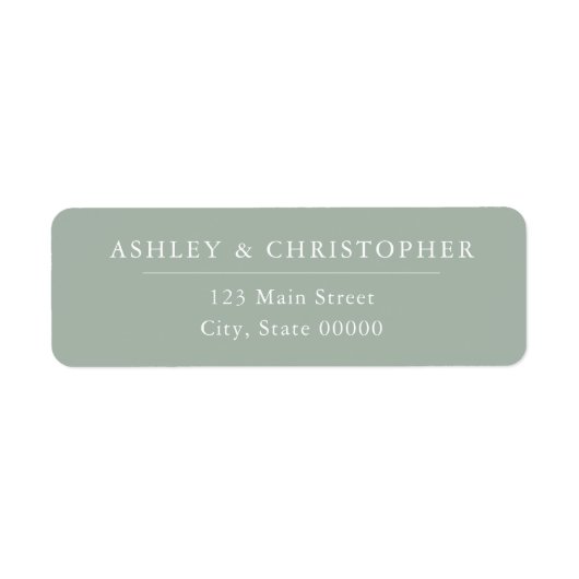 Simple Elegant Sage Green Wedding Return Address (Vorne)