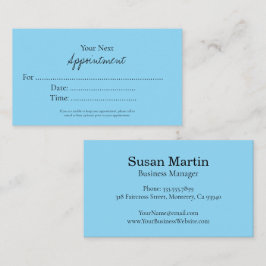 Simple Elegant Script Appointment Card Terminkarte