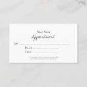 Simple Elegant Script Appointment Card Terminkarte (Vorderseite)