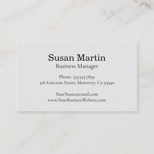 Simple Elegant Script Appointment Card Terminkarte (Rückseite)