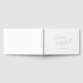 Simple elegant script couples name wedding gästebuch (Voll)