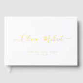 Simple elegant script couples name wedding gästebuch (Vorderseite)