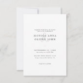 Simple Elegant Script Photo Budget Wedding Einladung (Rückseite)