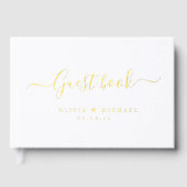 Simple elegant script wedding guest book gästebuch (Vorderseite)