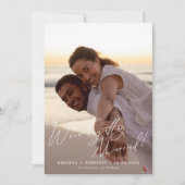 Simple Elegant Script We're Getting Married Photo Save The Date (Vorderseite)