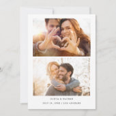 Simple Elegant Text and 2 Photos | Wedding Einladung (Vorderseite)