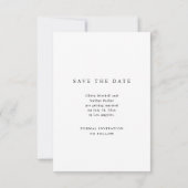 Simple Elegant Text and Photo | Wedding Save The Date (Rückseite)
