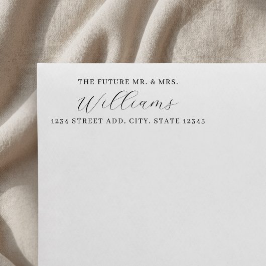 Simple Elegant The Future Mr. und Mrs. Wedding Permastempel