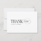Simple Elegant Timeless Typography Thank You Mitteilungskarte (Vorderseite)