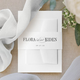 Simple Elegant Timeless Typography Wedding Einladungsbanderole
