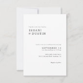 Simple Elegant Typography Wedding Einladung (Vorderseite)