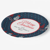 Simple Elegant Ugly Christmas | Family Custom Name Pappteller (Schrägansicht)