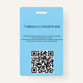 Simple Elegant Vertical Employee Access Card Photo Ausweis (Rückseite)