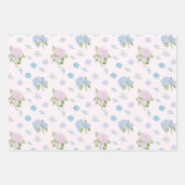 Simple Elegant Watercolor Hydrangea Flowers Geschenkpapier Set (Vorderseite)