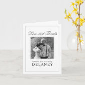 Simple Elegant Wedding Foto Vielen Dank Anmerkunge Karte (Gelbe Blume)