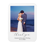 Simple Elegant Wedding Foto Vielen Dank Magnet (Vertikal)