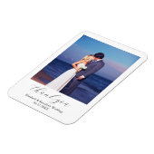 Simple Elegant Wedding Foto Vielen Dank Magnet (Linke Seite)