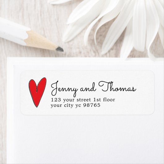 Simple Elegant White Boho Red Heart Wedding (Insitu)