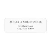 Simple Elegant White Wedding Return Address (Vorne)