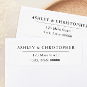 Simple Elegant White Wedding Return Address