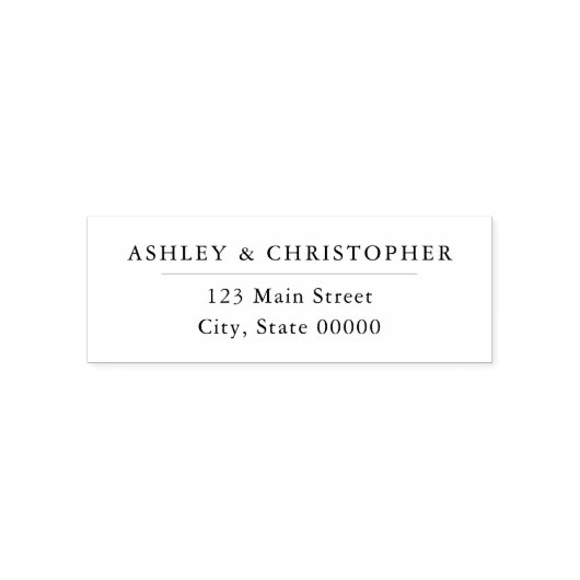 Simple Elegant White Wedding Return Address Permastempel (Design)