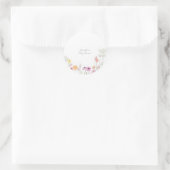 Simple Elegant Wildflower Baby Shower Runder Aufkleber (Tasche)