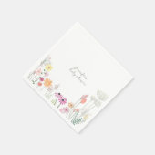 Simple Elegant Wildflower Baby Shower  Serviette (Ecke)