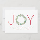 Simple Elegant Wreath Joy Weihnachten (Vorderseite)