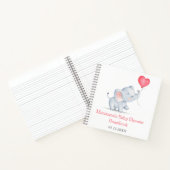 Simple Elephant & Heart Balloon Guestbook Notizblock (Innenseite)