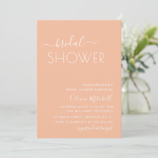 Simple Elgant Classic & Minimal Bridal Shower Einladung