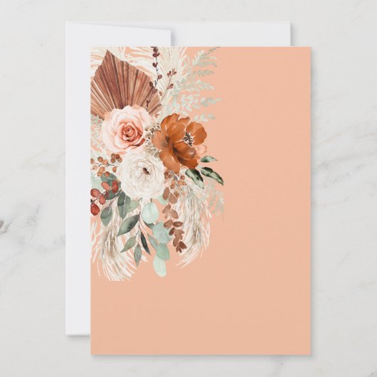 Simple Elgant Classic & Minimal Bridal Shower Einladung (Rückseite)