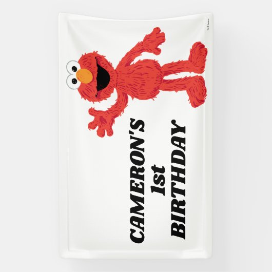 Simple Elmo 1. Geburtstag Banner (Vertikal)
