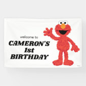 Simple Elmo 1. Geburtstag Banner (Horizontal)