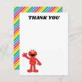 Simple Elmo 1. Geburtstag Dankeskarte (Vorne/Hinten)