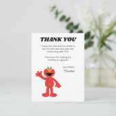 Simple Elmo 1. Geburtstag Dankeskarte (Stehend Vorderseite)