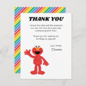 Simple Elmo 1. Geburtstag Dankeskarte (Vorne/Hinten)