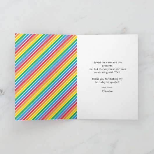 Simple Elmo 1. Geburtstag Dankeskarte (Innenseite)