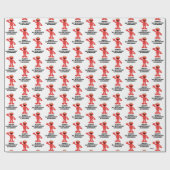Simple Elmo 1. Geburtstag Geschenkpapier (Flach)