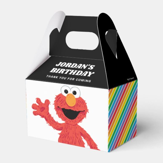 Simple Elmo 1. Geburtstag Geschenkschachtel (Vorderseite)