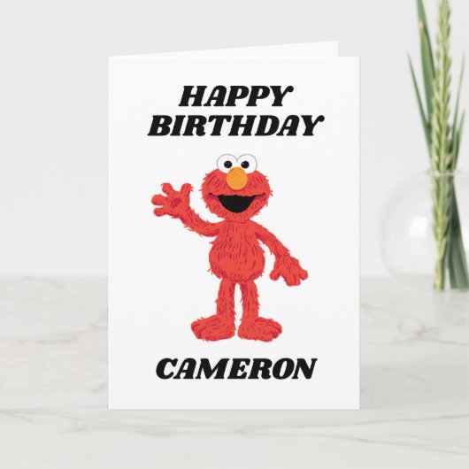 Simple Elmo 1. Geburtstag Karte (Vorderseite)