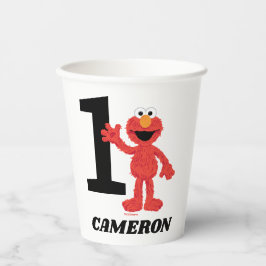 Simple Elmo 1. Geburtstag Pappbecher