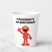 Simple Elmo 1. Geburtstag Pappbecher (Vorderseite)
